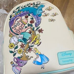 Disney Cream and Blue Alice in Wonderland Backpack